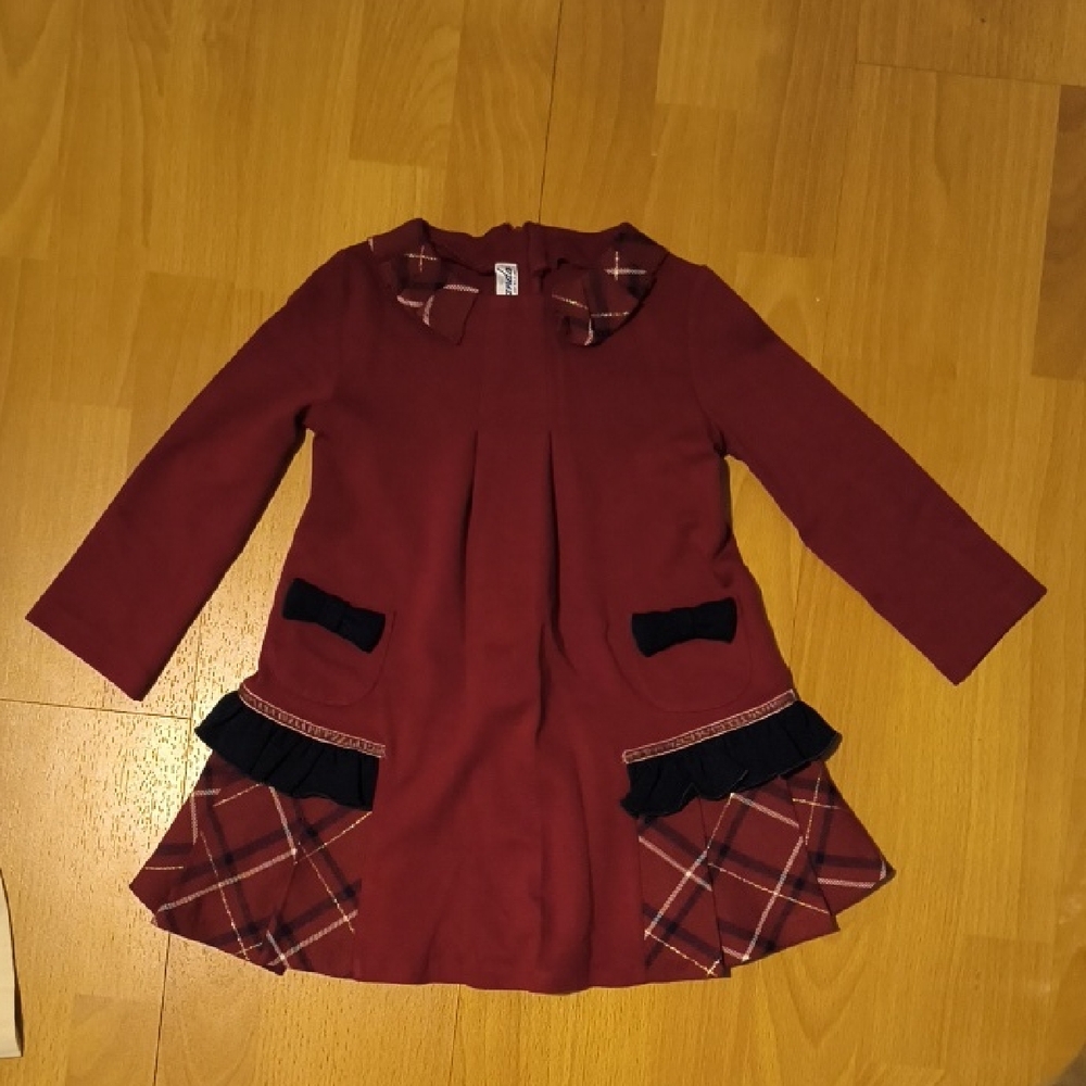 Miranda | Charming Burgundy Kids Casual Dress